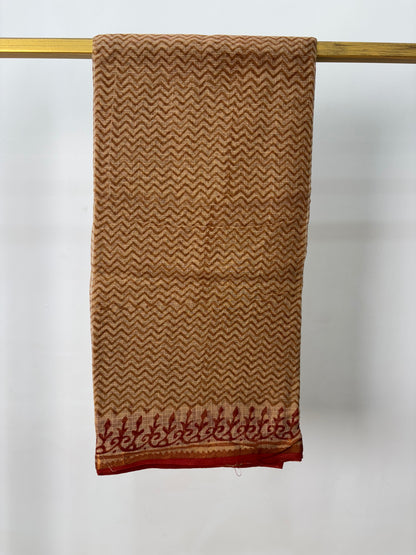 Hand block printed Kota Doriya Saree