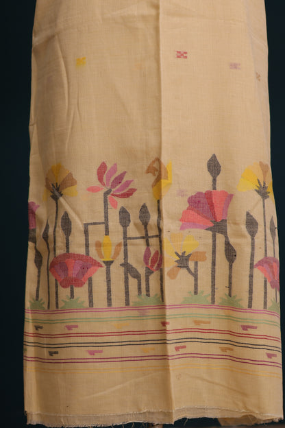 Handwoven Jamdhani pure Malai cotton 2 piece suit sets