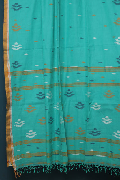 Pure Handwoven Jamdhani Malai Cotton Saree